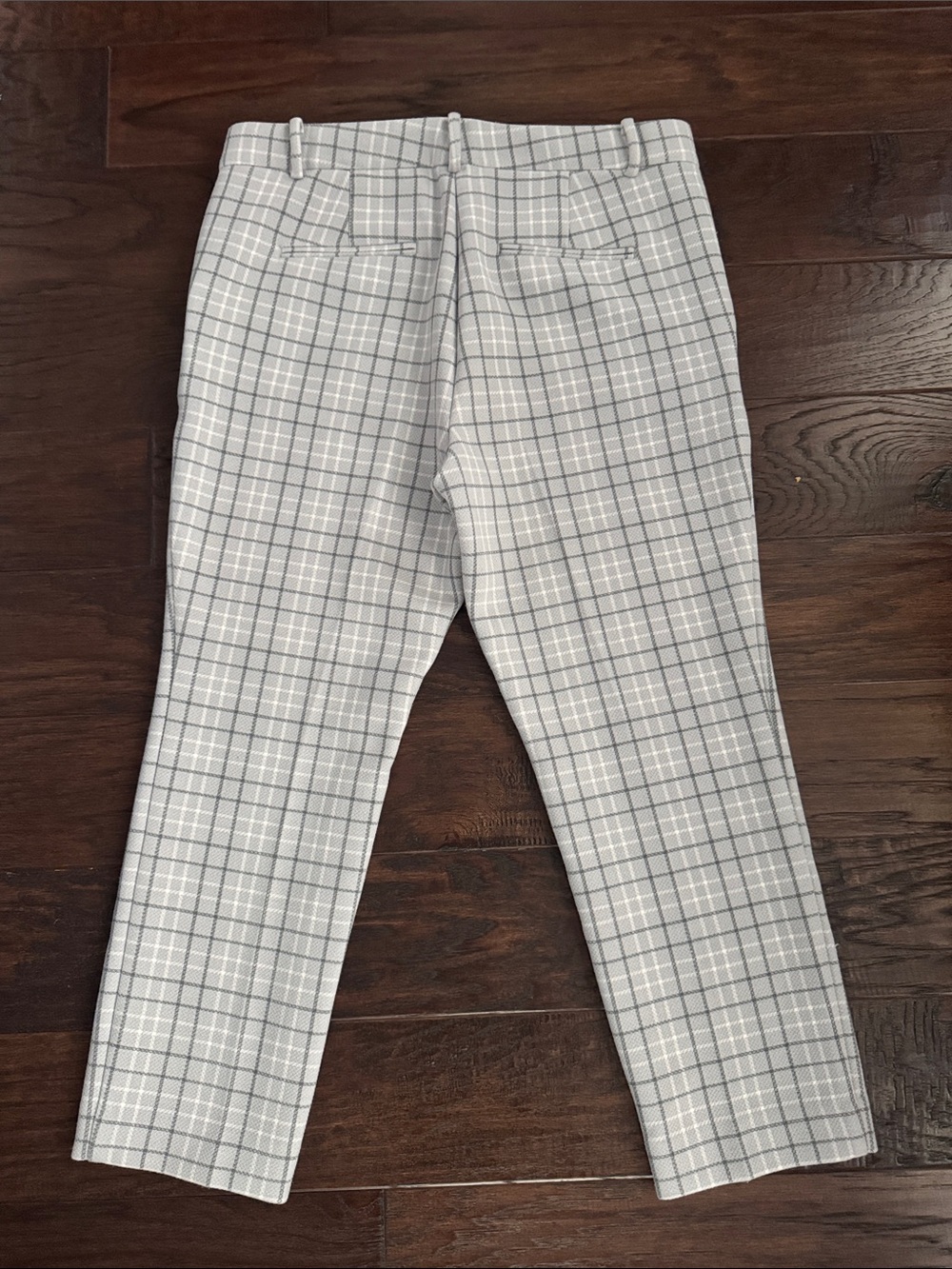 Ann Taylor Trouser 10 Petite Gray Plaid Cropped Dress Pants - Picture 8 of 8